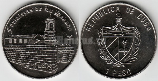 монета Куба 1 песо 2007 год - Гавана крепость Ла Фуэрза