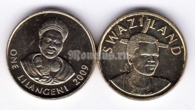монета Свазиленд 1 лилангени 2009 год