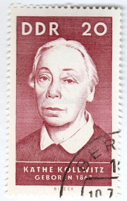 марка ГДР 20 пфенниг "Kollwitz, Käthe" 1967 год Гашение