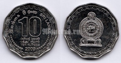 монета Шри-Ланка 10 рупий 2009 год