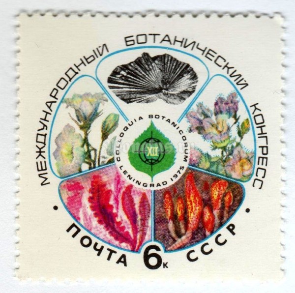 марка СССР 6 копеек "Ботанический конгресс" 1975 год