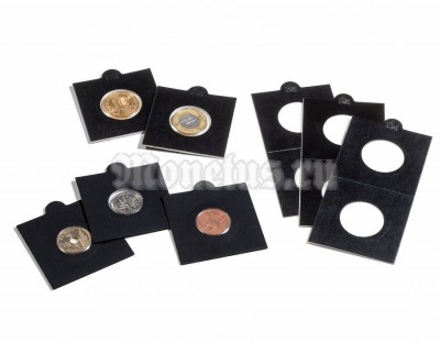 Чёрные холдеры для монет 17,5 мм.