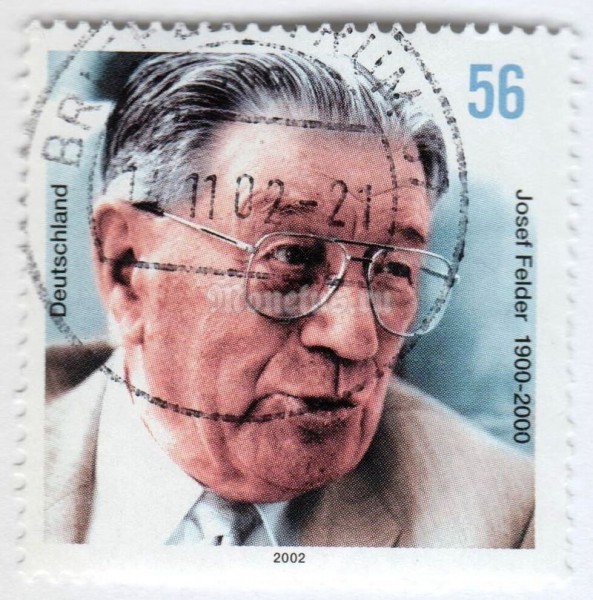 марка ФРГ 56 центов "Felder, Josef" 2002 год Гашение