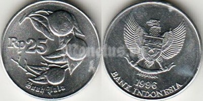 Монета Индонезия 25 рупий 1996 год
