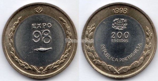 Португалия 200 эскудо 1998 год - Международный год океана - ЭКСПО, 1998