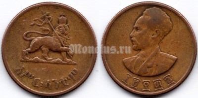 монета Эфиопия 10 центов 1944 год