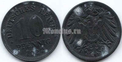 монета Германия 10 пфеннигов 1922 год