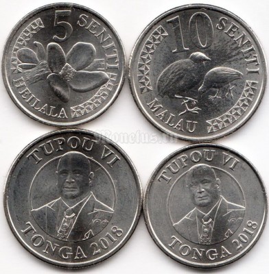 Тонга набор из 2-х монет 5 и 10 сенти 2018 год
