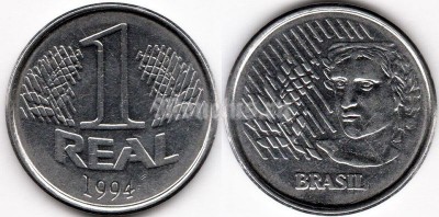 монета Бразилия 1 реал 1994 год