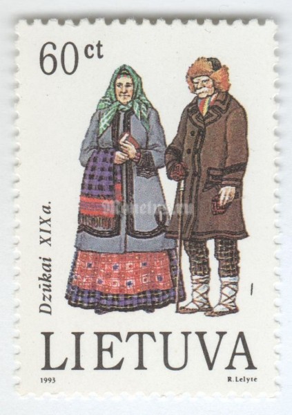 марка Литва 60 центес "Region Dzukai" 1993 год