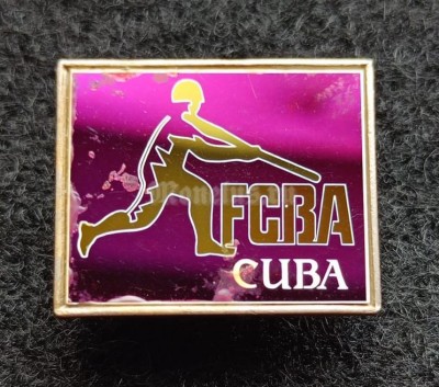 Значок Куба Cuba Революционные Вооружённые Силы FCBA, ситалл зеркальный стекло