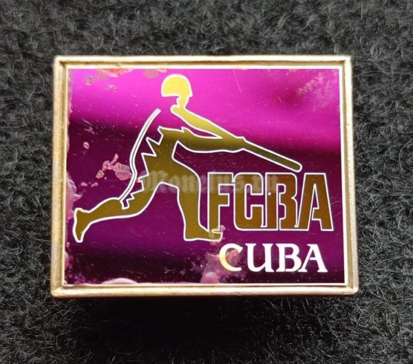 Значок Куба Cuba Революционные Вооружённые Силы FCBA, ситалл зеркальный стекло