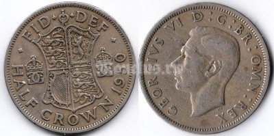 монета Великобритания 1/2 кроны 1950 год Георг VI