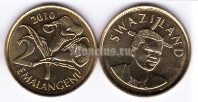 монета Свазиленд 2 эмалангени 2010 год