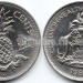 монета Багамы 5 центов 1987 год