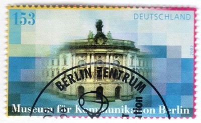 марка ФРГ 153 центов "Communications Museum, Berlin" 2002 год Гашение