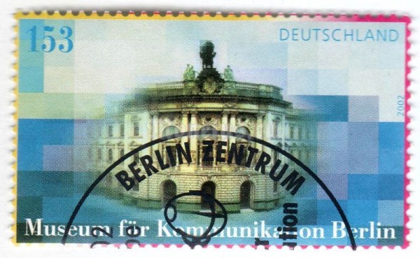 марка ФРГ 153 центов "Communications Museum, Berlin" 2002 год Гашение
