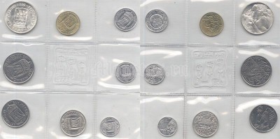 Сан Марино набор из 8-ми монет 1973 год