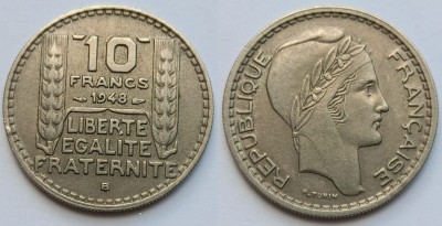 монета Франция 10 франков 1948 год