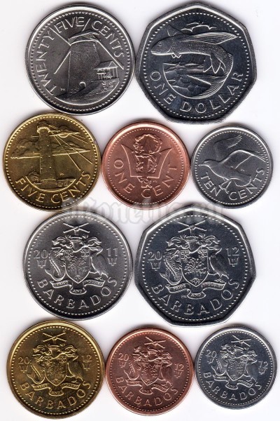 Барбадос набор из 5-ти монет