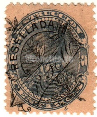 марка Венесуэла 5 сентимо 1893 год Симон Боливар