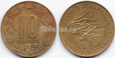 монета Центральная Африка (BEAC) 10 франков 1978 год