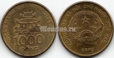 монета Вьетнам 1000 донгов 2003 год