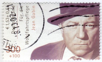 марка ФРГ 300+100 пфенниг "Jean Gabin" 2001 год Гашение