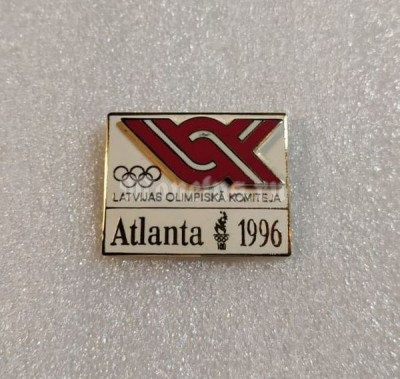 Значок ( Спорт ) Олимпиада. Атланта Atlanta 1996 Олимпийский комитет Латвии