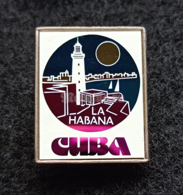 Значок Куба Cuba La Habana Гавана, ситалл зеркальный стекло