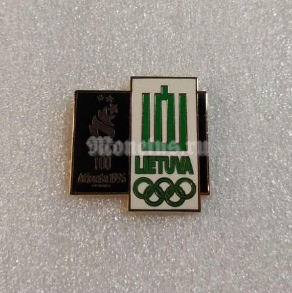 Значок ( Спорт ) Олимпиада. Атланта Atlanta 1996 Олимпийский комитет Литвы