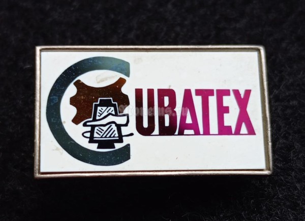 Значок Куба Cuba Cubatex обувной завод, ситалл зеркальный стекло