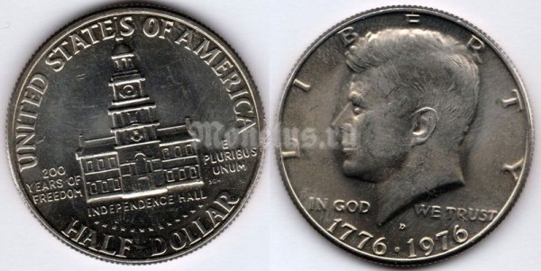 Монета США 1/2 доллара 1976 год Кеннеди