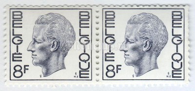 сцепка Бельгия 8 франков "King Baudouin Type "Elström"" 1972 год