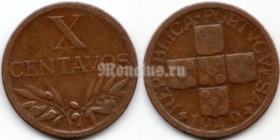 монета Португалия 10 сентаво 1949 год
