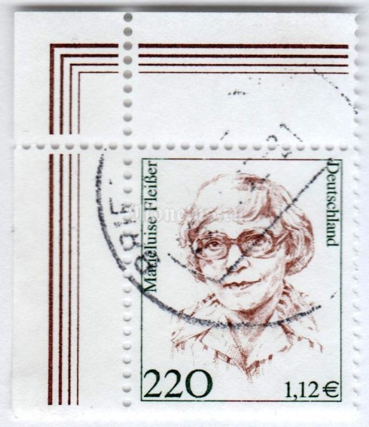 марка ФРГ 220 пфенниг "Marieluise Fleisser (1901-1974), writer" 2001 год Гашение