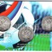 Набор из 3-х монет 25 рублей 2018 год Чемпионат мира по футболу 2018, футбол, в капсульном буклете