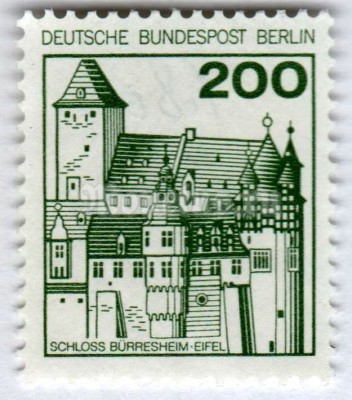 марка Западный Берлин 200 пфенниг "Bürresheim Castle" 1977 год
