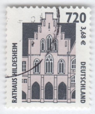 марка ФРГ 720 пфенниг "Townhall, Hildesheim" 2001 год Гашение