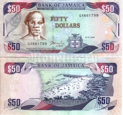 банкнота Ямайка 50 долларов 2009 год