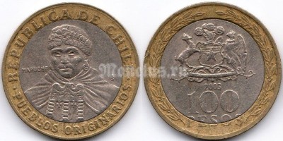 монета Чили 100 песо 2003 год