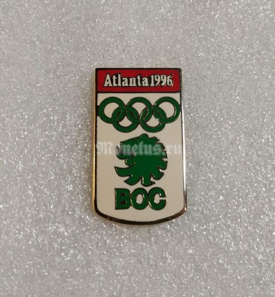 Значок ( Спорт ) Олимпиада. Атланта Atlanta 1996 BOC. Лев