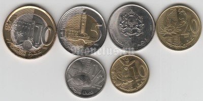 Марокко набор из 6-ти монет