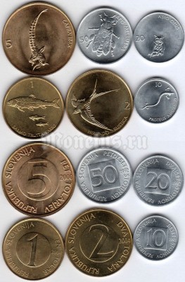 Набор монет Словения 1992 - 2004 год