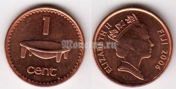 монета Фиджи 1 цент 2006 год