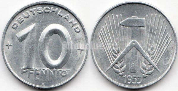монета Германия 5 пфеннигов 1953 год А