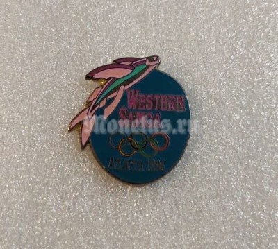 Значок ( Спорт ) Олимпиада. Атланта Atlanta 1996 Олимпийский комитет Западного Самоа