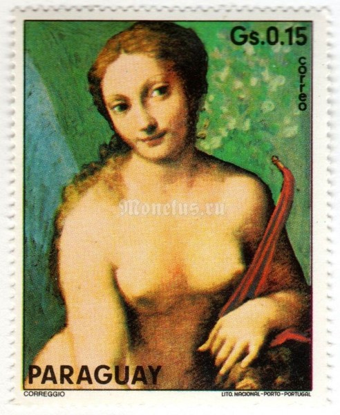 марка Парагвай 0,15 гуарани "National gallery London (Correggio)" 1975 год