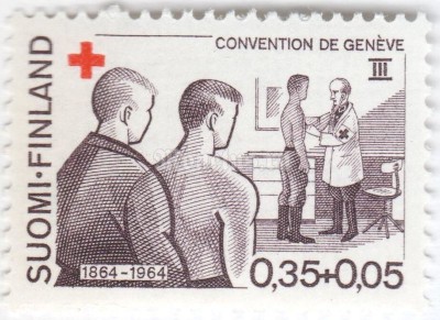 марка Финляндия 0,35+0,05 марки "Health Screening" 1964 год