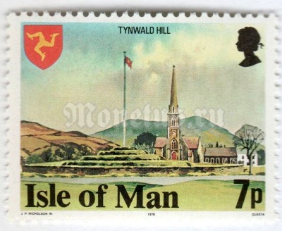марка Остров Мэн 7 пенни "Tynwald Hill" 1978 год